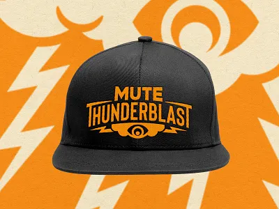 MUTE - snapback design artwork badgedesign badgelogo branding cap design embroidered hat headwear illustrator logo logodesign merch merchandising merchdesign mute snapback thunderblast vector vectordesign