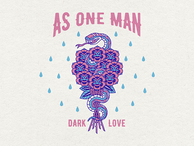 As One Man - album cover albumcover asoneman blue illustrator lineart moderntattoo pink poppunk roses snake tattoo tattoodesign truegrit vector vectorartwork vectordesign vintagetattoo