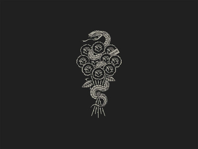 As One Man artwork as one man band artwork black design graphic design grey icon illustration illustrator logo modern design print rose snake tatto design tattoo vector