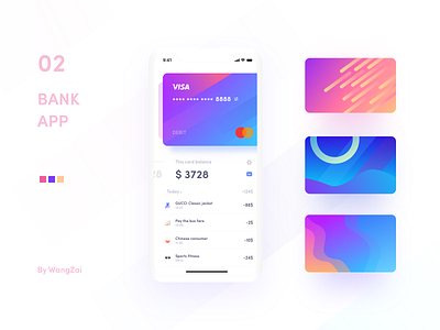 Bank app  card revised design