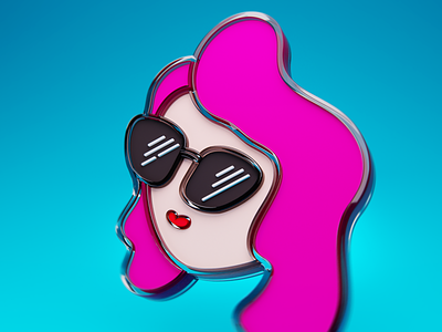 the 3D sticker character 3d branding design icon illustration web