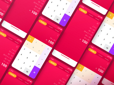 Design For Dailyui 004 Calculator app button design buttons calc calculate calculator calculator app calculator ui counter design raspberry red ui ux web