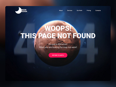 Design For Dailyui 008 404 Page app design design for dailyui 008 404 page logo typography ui ux web