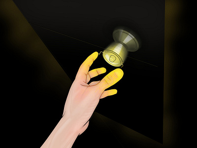 Static door light static electricity yellow room