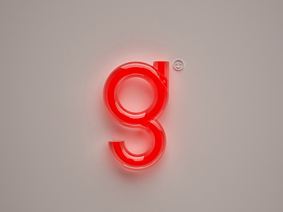 G :) c4d g grey light logo neon red