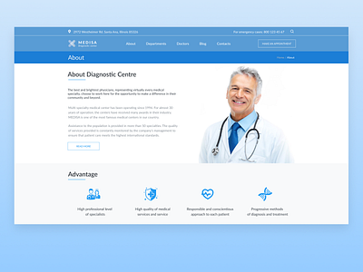 About Page (Diagnostic Medical Centre) about about page about us design health health care healthy medical ui ux web web design webdesign website website design