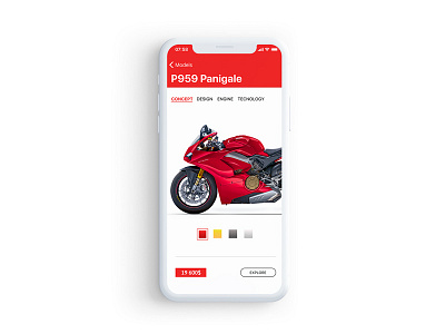Bike online store app bike cycling design e commerce ios mobile motor motorbike motorcycle ui ux