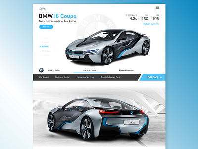 Rent Cars (web ver.) bmw bmwi landing premium car rent rent car ui ux web