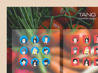 Cartoon web design cartoon design heads imac shenzhenstudio tang tomato vegetables visual web