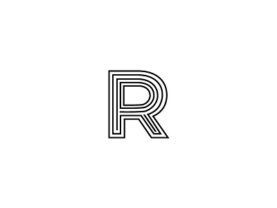 R — short logo for Renteto brand identity logo