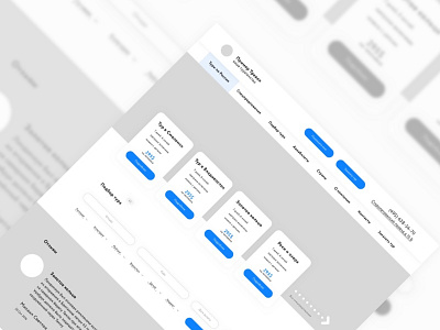 Wireframe for tour operator design landing page ui ux web