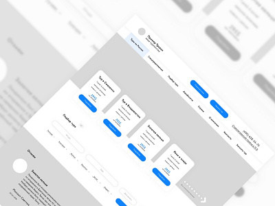 Wireframe for tour operator