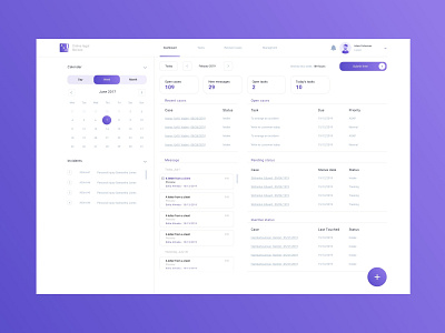 Dashboard for lawer's app design ui ux web