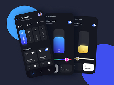 Smart Home Application app design mockup smarthome trends uiuxdesign uiuxtrends ux