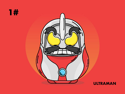 ULTRAMAN DARUMA darumadoll design doll illustration