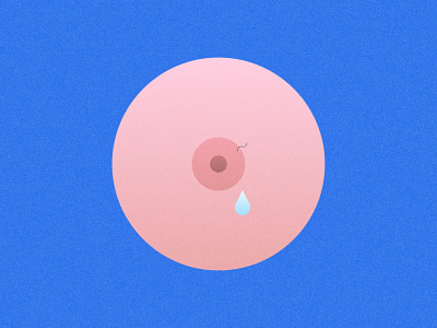 SADNESS NIPPLE art illustration nipple pink tear vector