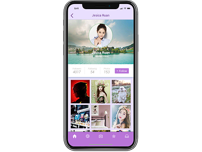 UI for iphone X , user homepage design homepage ui user