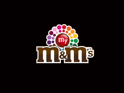 The MyM&M's Logo brand food identity