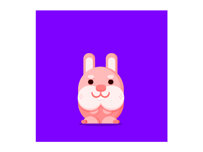 Jumping Bunny With Blinking Heart dynamic effect illustration chrildren pattern