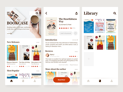 E-book Reader App book book app design ebook icon platform reader ui