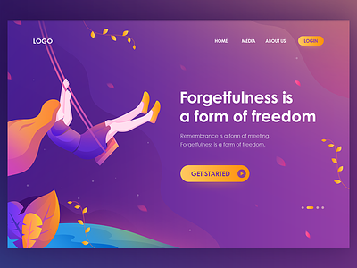 Forgetfulness is a form of freedom app design icon illustration pattern platform system ui web
