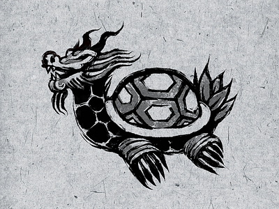 Turtle brand brand identity brush calligraphy design game game logo graphic design oriental style symbol