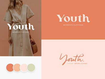 YOUTH Logo Design Concept for Fashion Boutique / Style #3 brand design brand identity branding design digital art fashion graphic design logo logo design type type design typography typography design vector woman