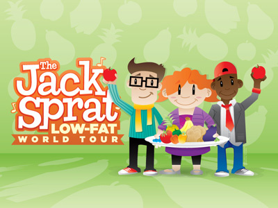 Jack Sprat Low-Fat World Tour : Show Art character design food illustration logo