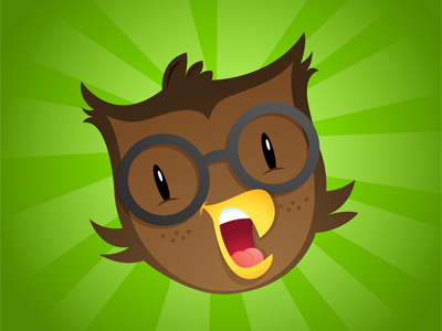 Owlbert for kids illustration inkpad logo vector