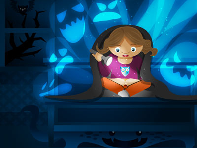 Scary for kids illustration inkpad scary vector
