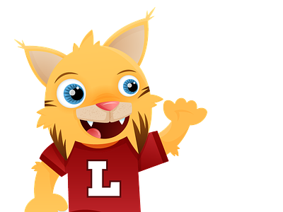 Lynx - Lincoln School Mascot character design illustrator mascot
