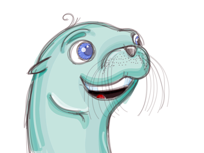 Seal illustration seal sketch