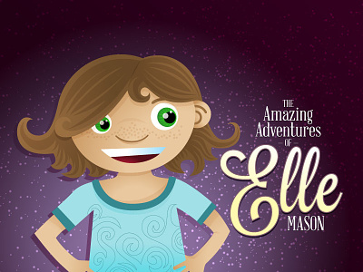 Elle Mason character design childrens book elle for kids vector
