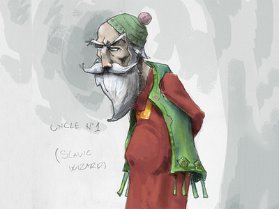 Uncle Wizard character characterdesign conceptual fantasyart game gameart gamedev illustration indie indiedev sketch wizard