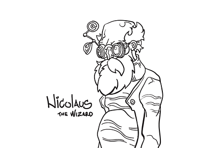 Nicolaus the Wizard character characterdesign conceptual fantasyart gameart gameconcept gamedev illustration indiedev indiegame ink wizard