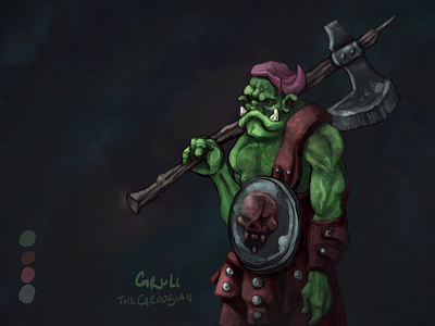 Grull The Groobian character characterdesign game gameart gamedev indie indiedev indiegame orc