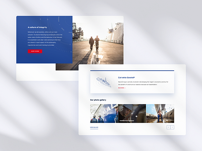 Website of Naval Group - Page block system blocks blue boat card company digital marine page product design system technology ui user interface ux vector web website