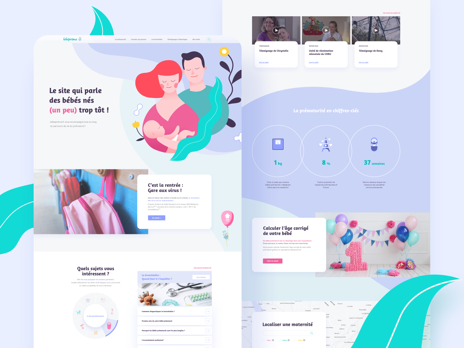 Premature Baby Website Homepage By Anais Cailhol On Dribbble