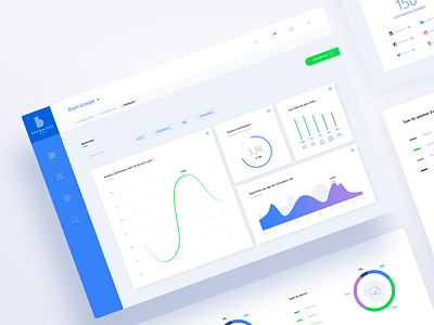 Data website - Dashboards, data visulization & graphics blue dashboard data data analysis data visulization dataviz desktop graphics interface ui ux website