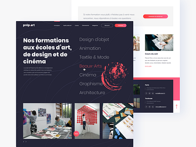 Design Shool Prépart - Animated hover and School page