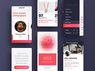 Design Shool Prépart - Mobile webapp and Instagram posts