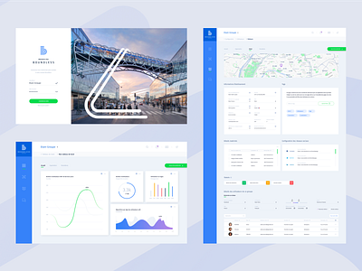 Data website - Login page, dashboard & forms blue dahsboard data desktop filters form login page map table tabs tags ui ux website