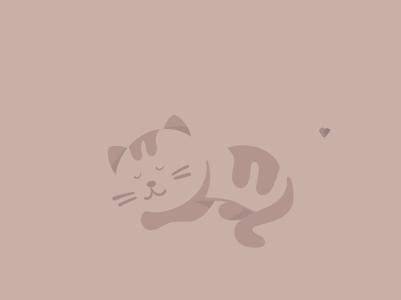 Time to wake up? adishri animation cat debut first gestalt gif kitten minimal minimalism simple sleep