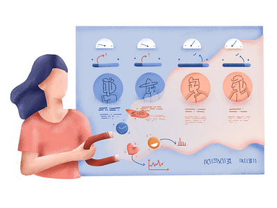 Employee Retention Analytics ai data science employee retention employees hr human resources illustration procreate retention