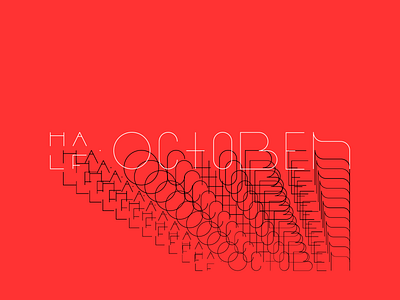 Half October lettering month october type typography