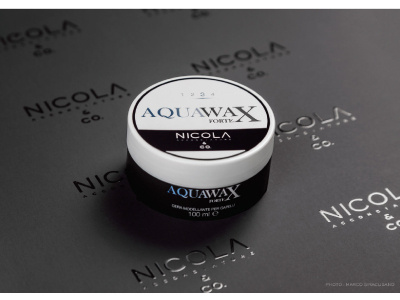 Aqua Wax Packaging brand graphic design hair salon label minimal pack packaging product design sticker wax