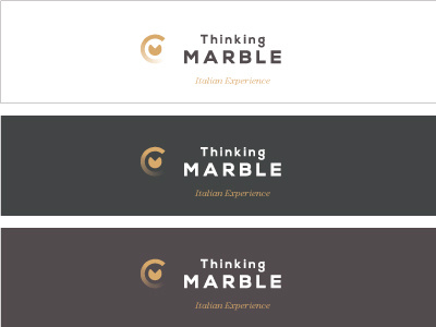 Thinking Marble Logo Design brand business colors elegance graphic design logo marble minimal payoff pictogram