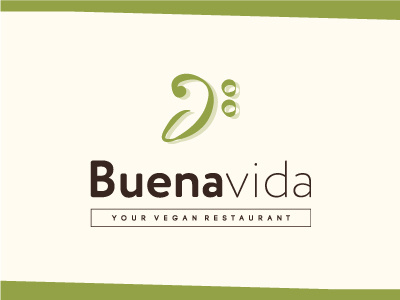 Buenavida Vegan Restaurant Logo Design