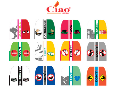 Ciao Lighter Graphics brand ciao graphic design graphics label lighter lines money product design promotion vices vizi