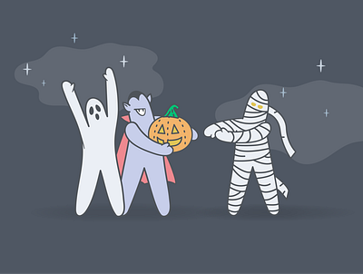 SpOoky Meebos brand branding customer festive ghost halloween halloween bash illustration meebos metacx mummy product pumpkin saas scary spooky spooky season success